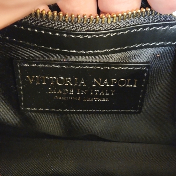 WOMENS Vittoria Napoli made in Italy snakeskin & leather shoulder bag & Keychain - Picture 11 of 16